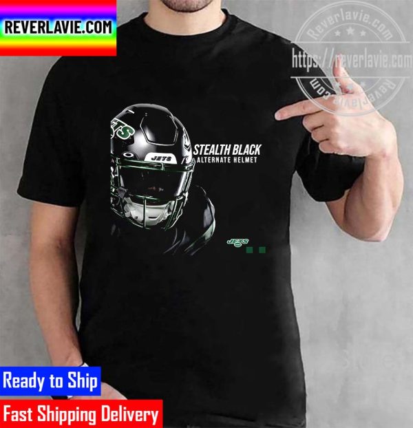 NFL New York Jets Stealth Black Alternate Helmet Unisex T-Shirt