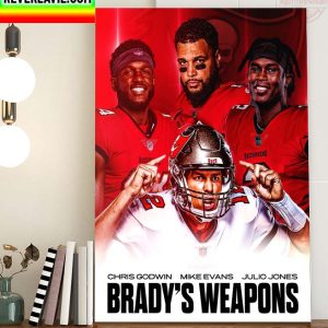 NFL Tampa Bay Buccaneers Brady’s Weapons Home Decor Poster Canvas