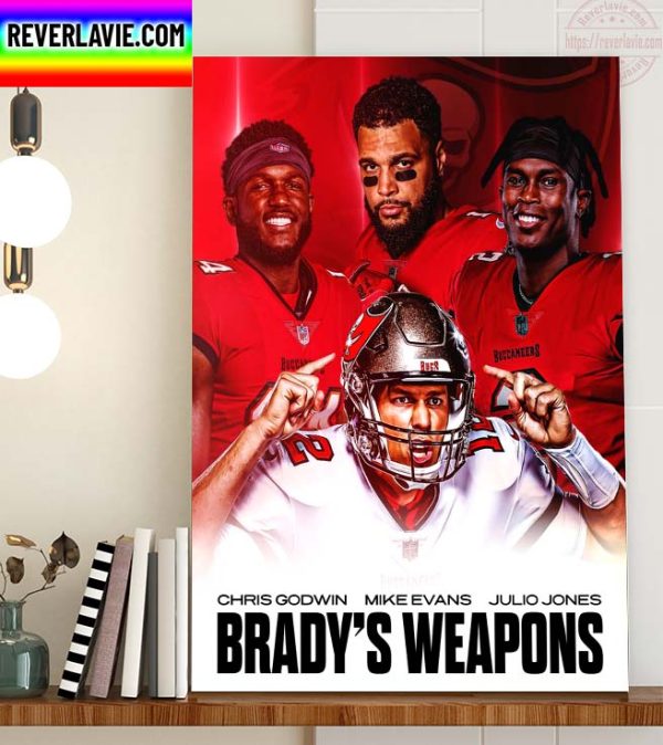 NFL Tampa Bay Buccaneers Brady’s Weapons Home Decor Poster Canvas