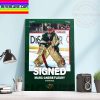 NHL Minnesota Wild Signed Marc-Andre Fleury 2-Year Deal Home Decor Poster Canvas