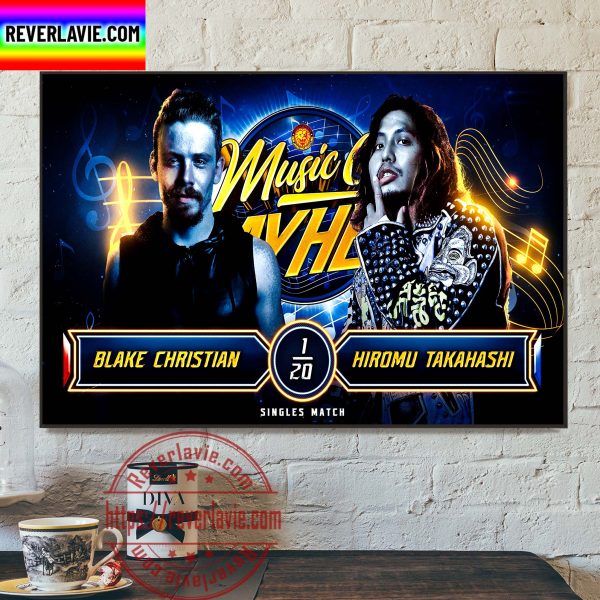 NJPW 2022 Music City Mayhem Blake Christian Vs Hiromu Takahashi Home Decor Poster Canvas