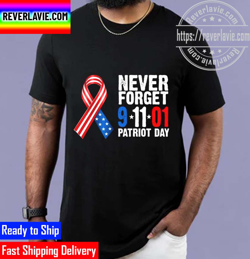 Never Forget 9.11.01 USA Ribbon Patriot Day Unisex T-Shirt Never Forget 9.11.01 USA Ribbon Patriot Day Unisex T-Shirt