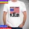 Never Forget 9.11.01 USA Ribbon Patriot Day Unisex T-Shirt