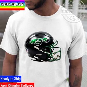 New York Jets Stealth Black Alternate Helmet Coming Unisex T-Shirt