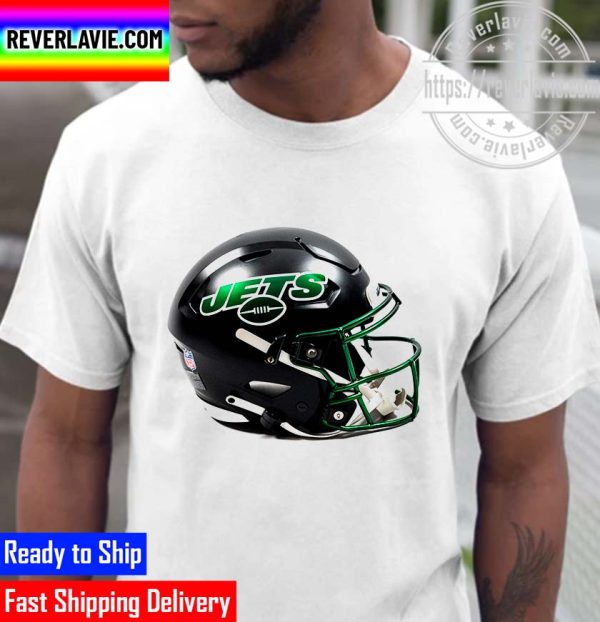 New York Jets Stealth Black Alternate Helmet Coming Unisex T-Shirt