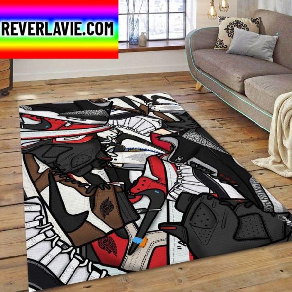 Nike Air Jordan All Michael Sneakers Rug Home Decor