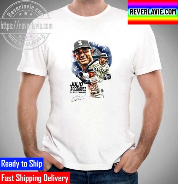 Official Julio Rodriguez 44 Seattle Mariners Baseball Signature Unisex T-Shirt