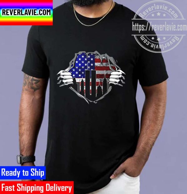 Patriot Day 2022 Never Forget 9-11 22th Anniversary Memorial USA Flag Unisex T-Shirt