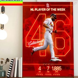 Paul Goldschmidt Is The NL Player Of The Week Home Decor Poster Canvas