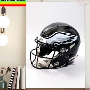 Philadelphia Eagles Black Alternate Helmet Coming Home Decor Poster Canvas