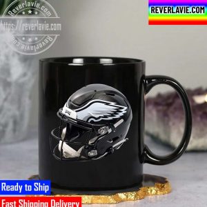 Philadelphia Eagles Black Alternate Helmet Coming Mug