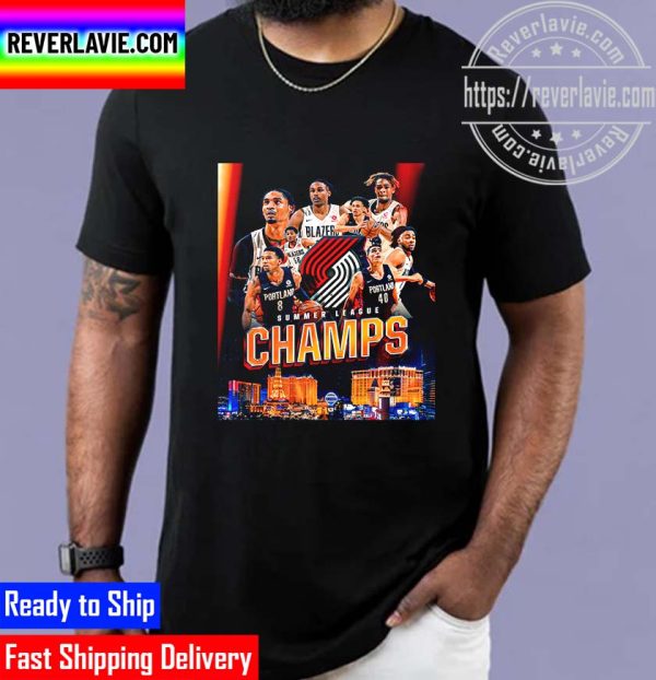 Portland Trail Blazers Champions 2022 NBA 2K23 Summer League Champs Unisex T-Shirt