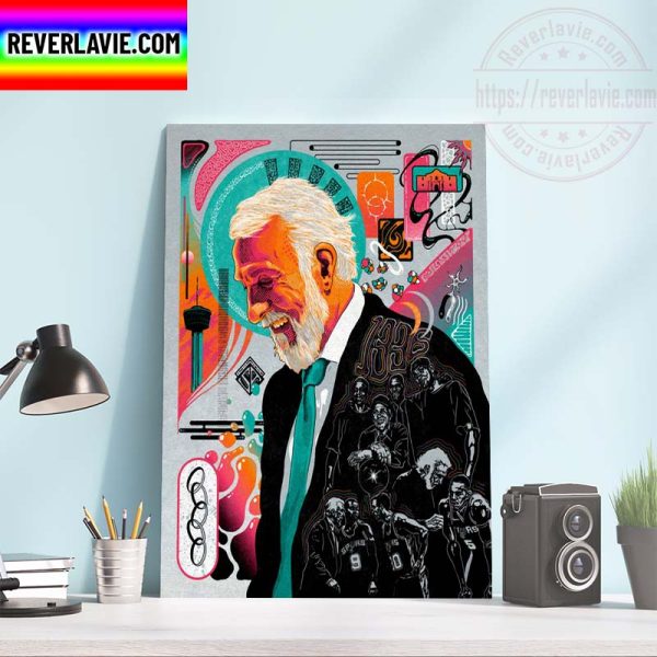 President and Head Coach San Antonio Spurs Gregg Popovich Home Decor Poster Canvas