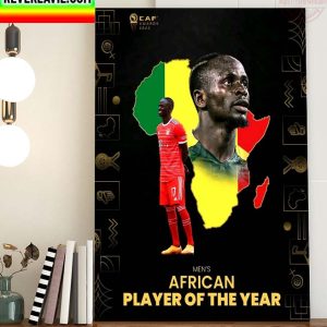 Sadio Mane Wins CAF Awards 2022 Men’s African Player Of The Year Home Decor Poster Canvas
