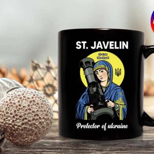 St Javelin Protector Of Ukraine Stand With Ukrainian American Support Mug