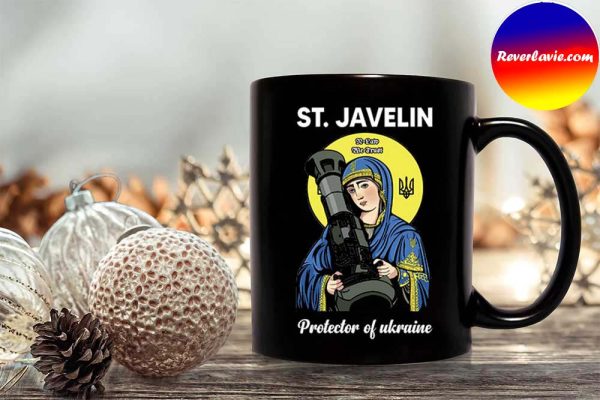 St Javelin Protector Of Ukraine Stand With Ukrainian American Support Mug