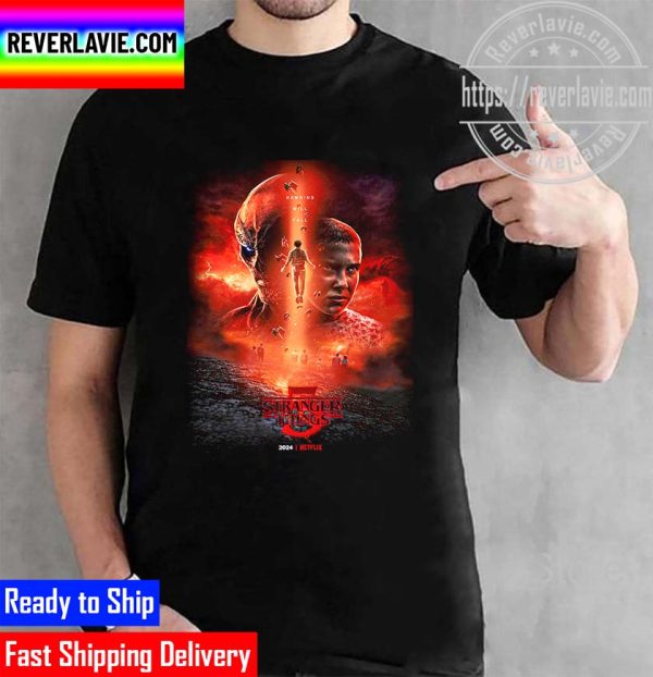 Stranger Things 5 2024 Hawkins Will Fall Unisex T-Shirt