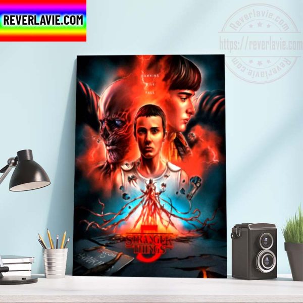 Stranger Things 5 Hawkins Will Fall New Official Poster Home Decor Poster Canvas