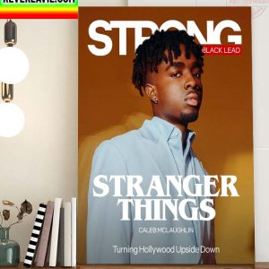 Stranger Things Caleb Mclaughlin Turning Hollywood Upside Down Home Decor Poster Canvas