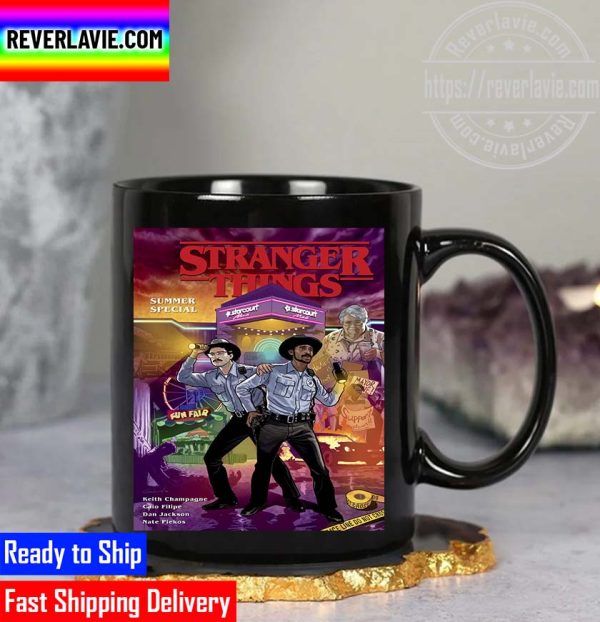 Stranger Things Summer Special Fan Art Style Coffee Mug