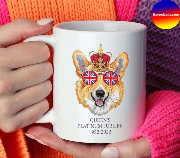 The Queen Elizabeth Platinum Jubilee Celebration Corgi Dog Mug