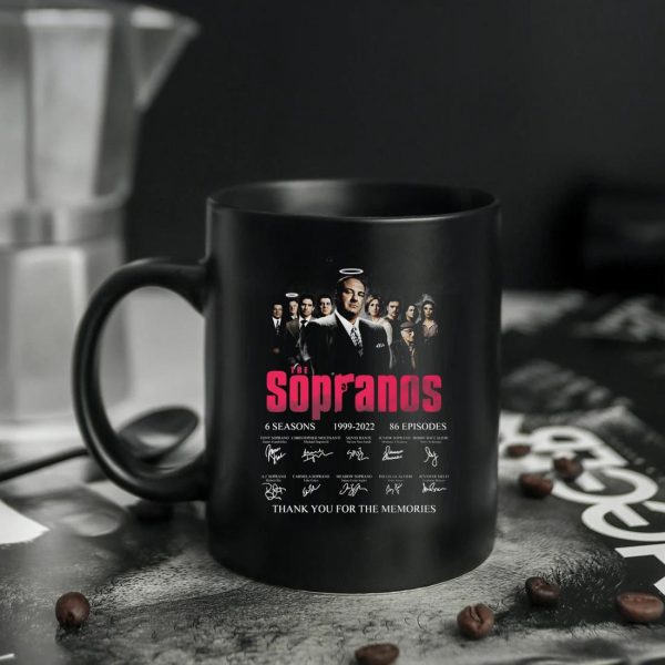 The Sopranos 6 Seasons 1999 2022 86 Episodes Signatures Thank You Mug