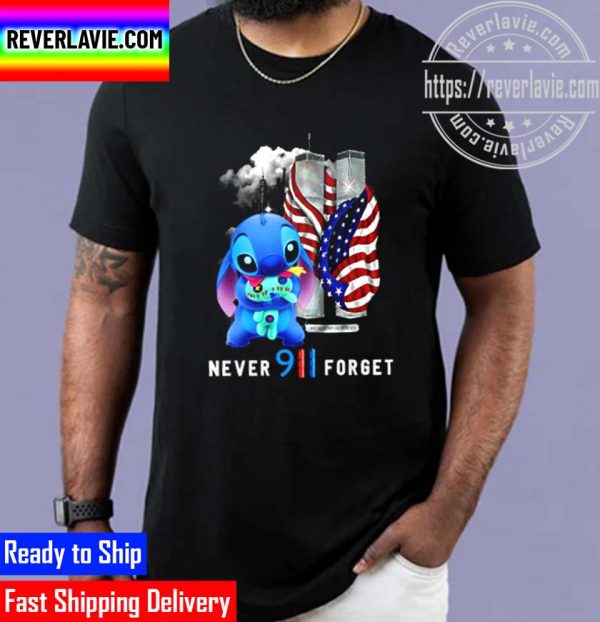 Tinker Bell US Flag Never Forget 911 Disney Graphic Cartoon Unisex T-Shirt