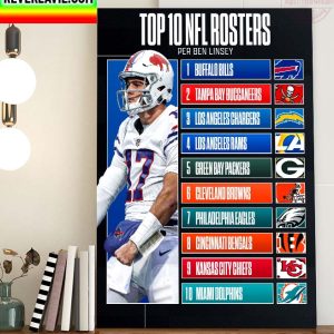 Top 10 NFL Rosters Per Ben Linsey Top 1 Is Buffalo Bills Home Decor Poster Canvas