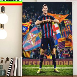 Transfer News Robert Lewandowski to FC Barcelona Home Decor Poster Canvas