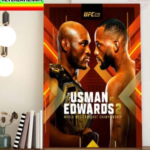 UFC 278 Usman vs Edwards 2 World Welterweight Championship Home Decor Poster Canvas