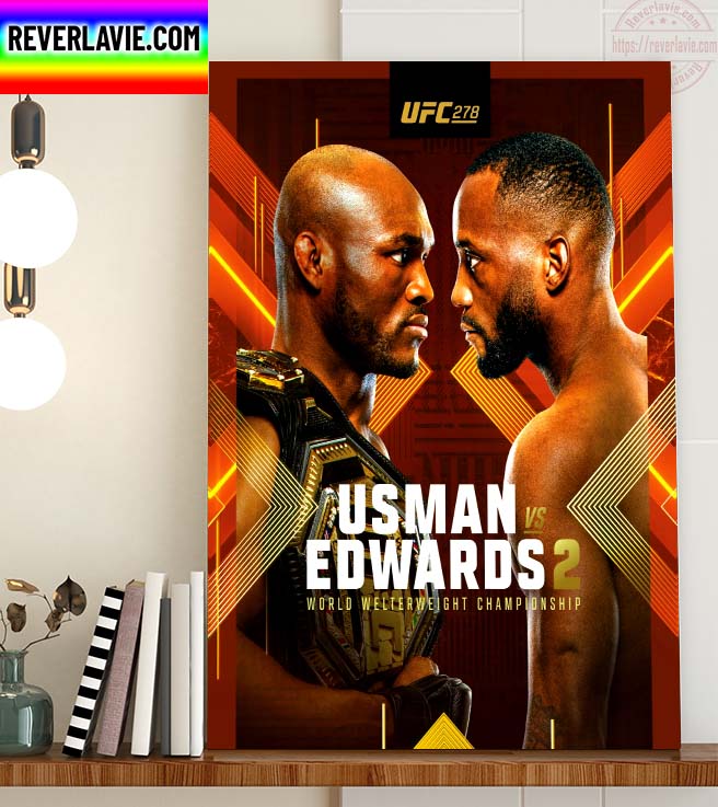 UFC 278 Usman vs Edwards 2 World Welterweight Championship Home Decor Poster Canvas UFC 278 Usman vs Edwards 2 World Welterweight Championship Home Decor Poster Canvas