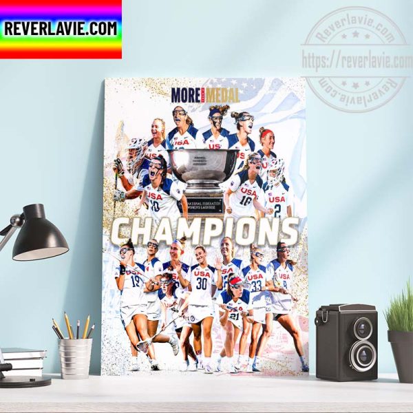USA Womens National Team USAWLax 2022 World Lacrosse Champions Home Decor Poster Canvas