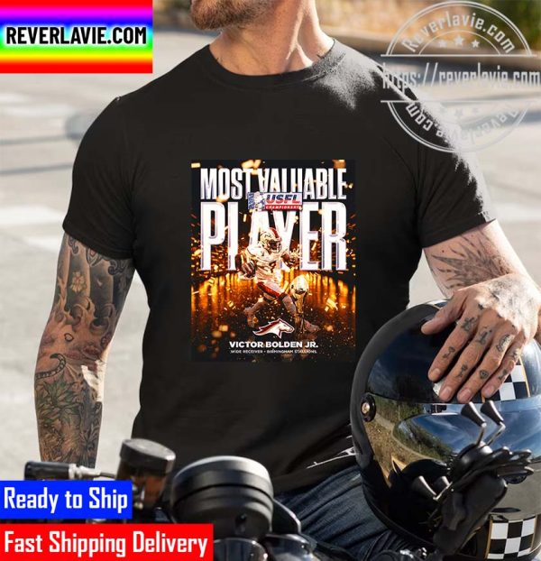USFL Birmingham Stallions Champions 2022 USFL Championship Victor Bolden Jr Player MVP Unisex T-Shirt