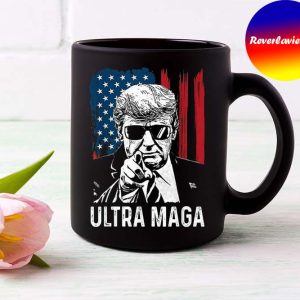 Ultra MAGA Proud Ultra-Maga Funny Anti Biden American Flag Pro Trump Mug