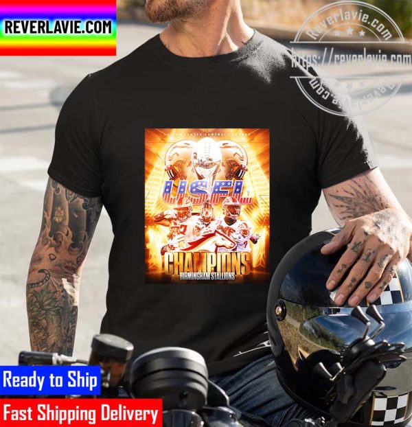 United States Football League USFL Birmingham Stallions Champions Unisex T-Shirt
