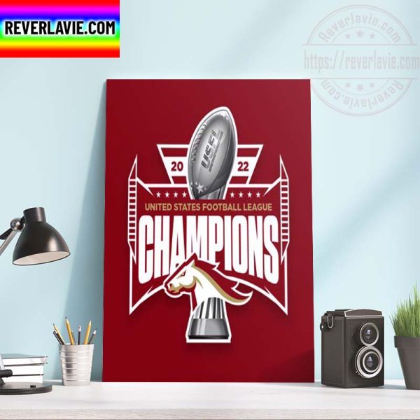 United States Football League USFL Champs Birmingham Stallions Champions Home Decor Poster Canvas