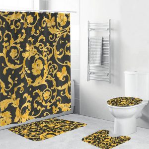 Versace Big Baroque Pattern Bathroom Shower Curtain Set