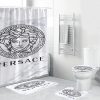 Versace Baroque With Golden Chains Bathroom Shower Curtain Set