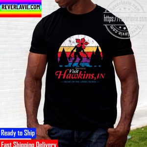 Visit Hawkins Vintage Distressed Demogorgon Stranger Things Classic T-Shirt