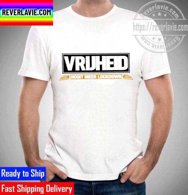 Vrijheid Nooit Meer Lockdown Logo Unisex T-Shirt