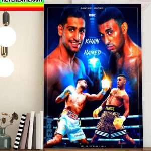 WBC Fantasy Match Amir Khan vs Naseem Hamed Home Decor Poster Canvas