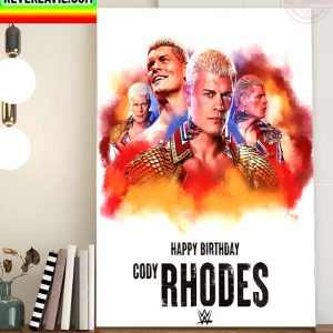 WWE Happy Birthday Cody Rhodes Home Decor Poster Canvas