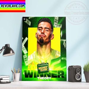 WWE Money In The Bank Mr MITB Theory Winner Champions Home Decor Poster Canvas