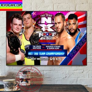 WWE NXT The Great American Bash NXT Tag Team Championship Home Decor Poster Canvas