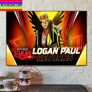 WWE Raw Logan Paul Returns Home Decor Poster Canvas