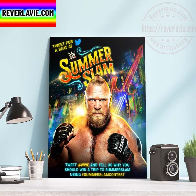 WWE Summer Slam Contest Brock Lesnar Home Decor Poster Canvas WWE Summer Slam Contest Brock Lesnar Home Decor Poster Canvas