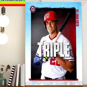 Washington Nationals Juan Soto 22 Triple Home Decor Poster Canvas