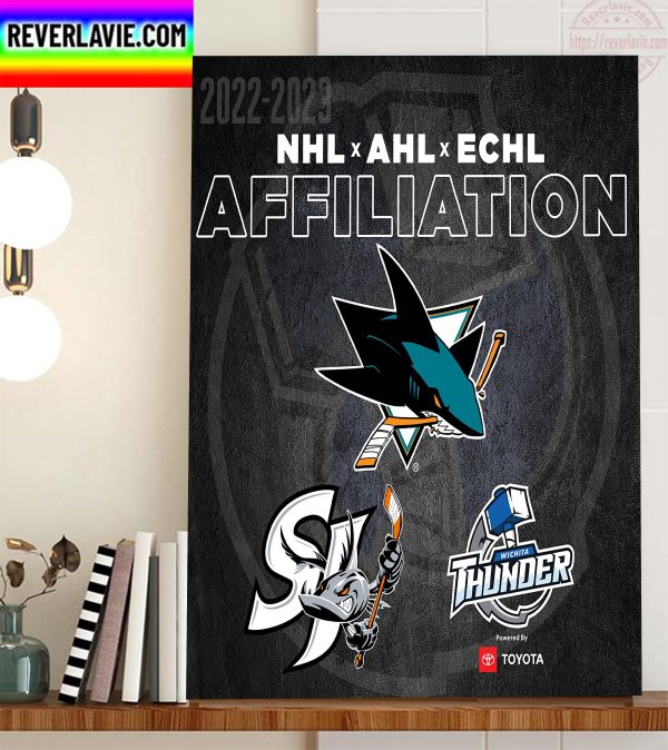 2022 2023 NHL x AHL x ECHL Affiliation Home Decor Poster Canvas