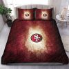 49ers Teams With Logo In Red Background Bedding Set
