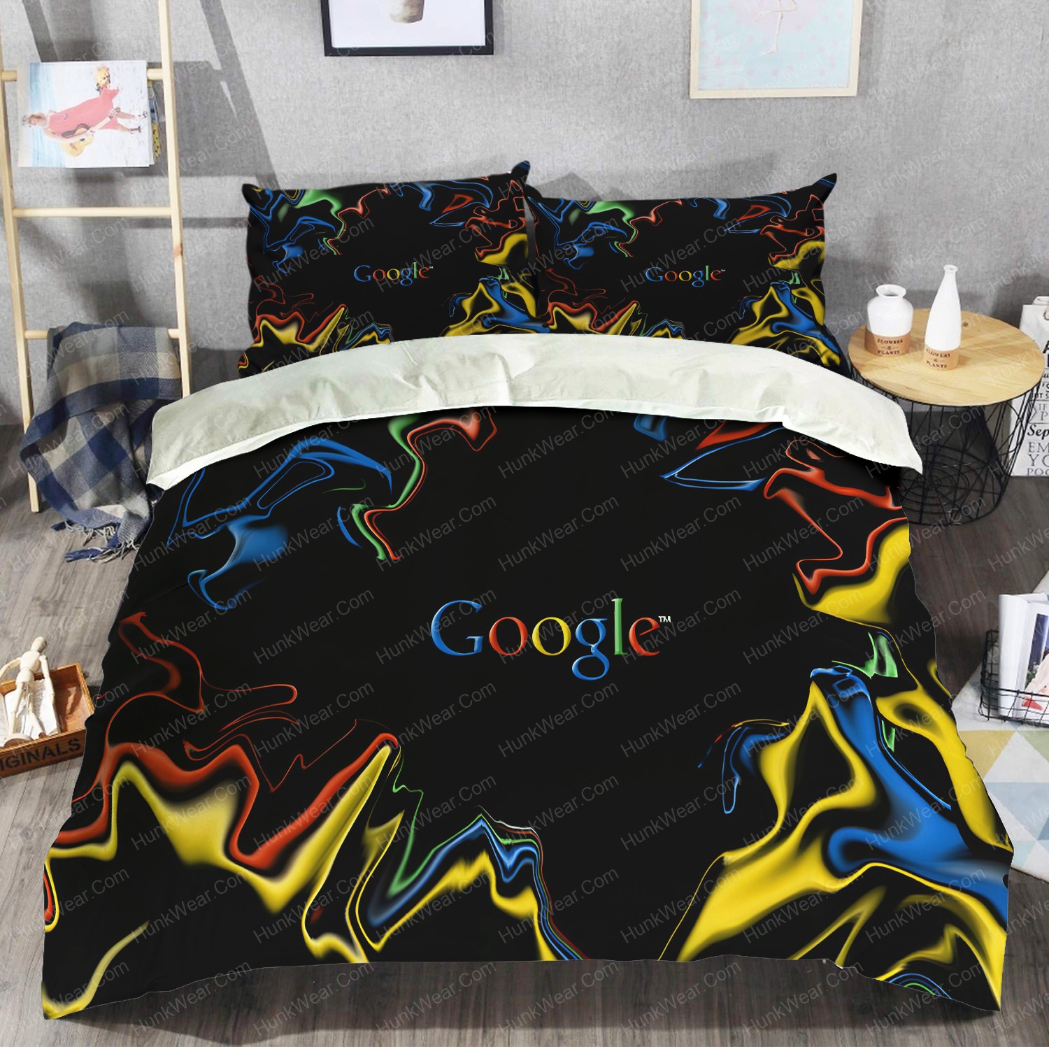 A Cool Abstract Art Of Google Colorful Waves Inspired Bedding Set A Cool Abstract Art Of Google Colorful Waves Inspired Bedding Set